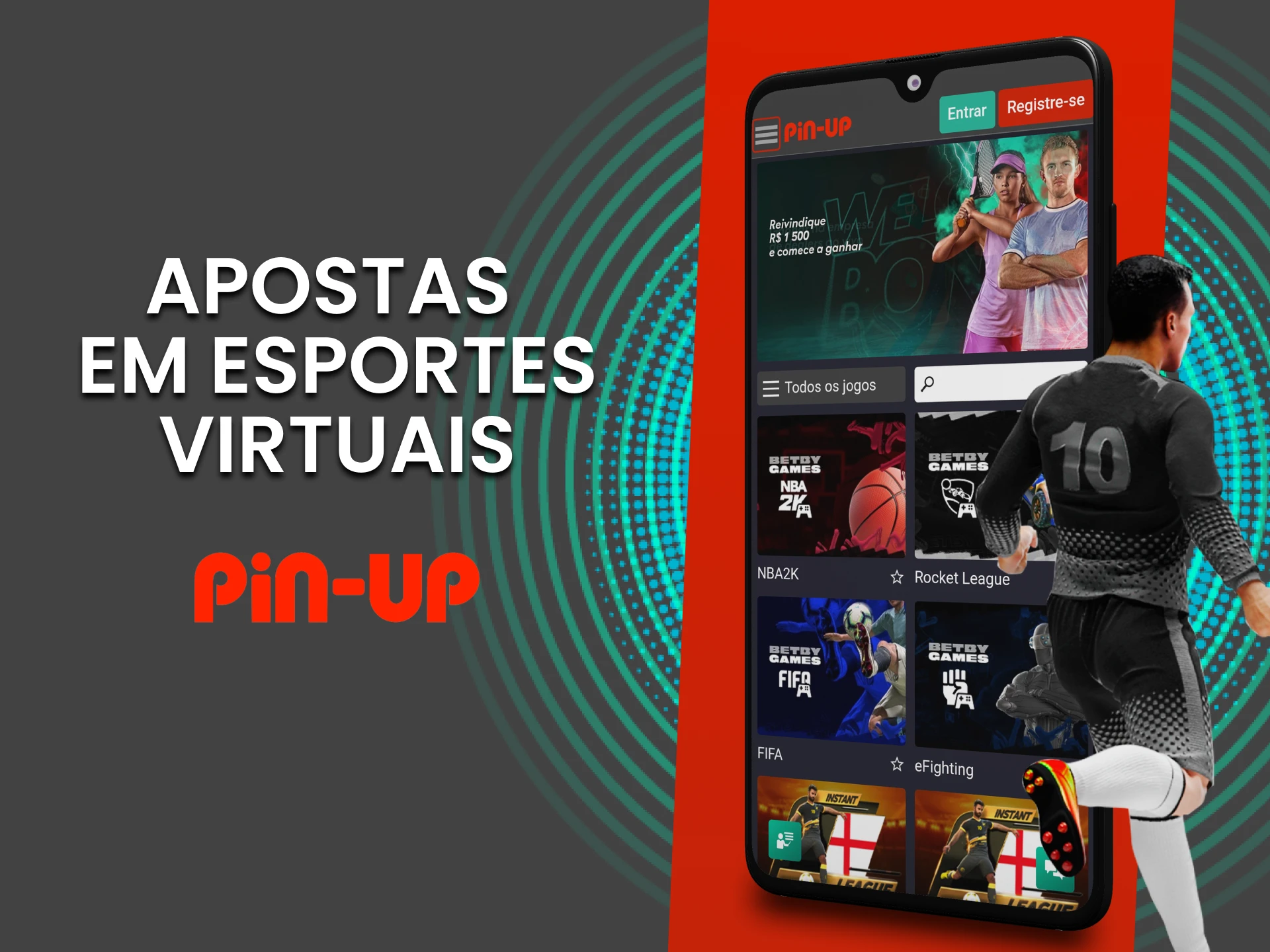 Aposte em esportes virtuais do PinUp.