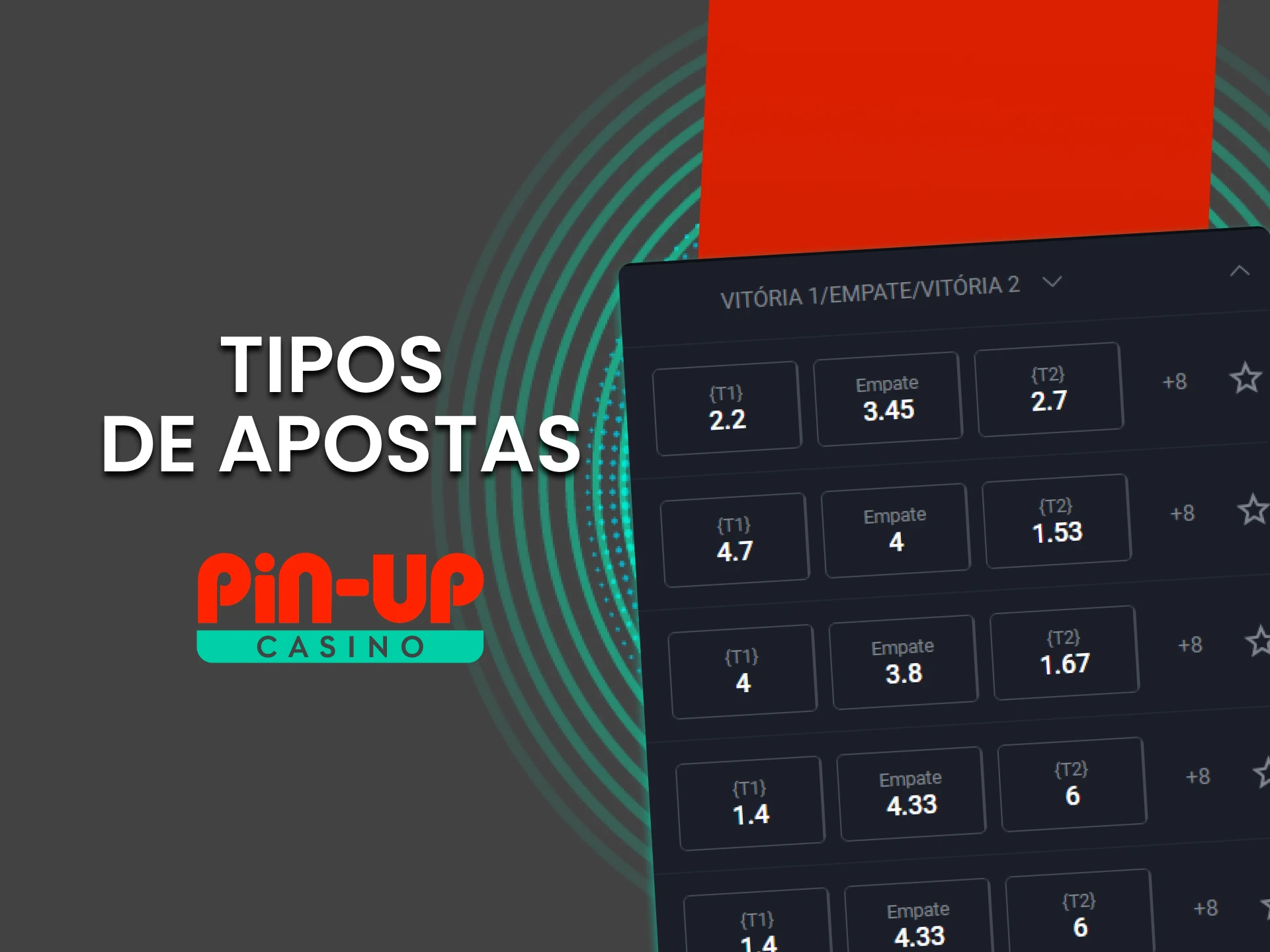 Vamos falar sobre todos os tipos de apostas no Pin Up Brasil.